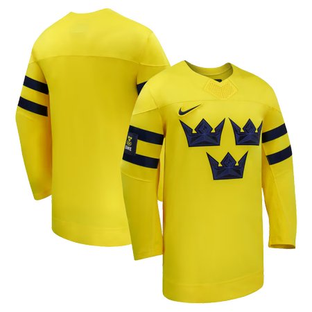 Men's Sweden Hockey Yellow 2026 Away Replica Jersey