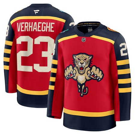 Men's Florida Panthers #23 Carter Verhaeghe Red NHL 2026 Winter Classic Premium Jersey