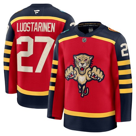 Men's Florida Panthers #27 Eetu Luostarinen Red NHL 2026 Winter Classic Premium Jersey
