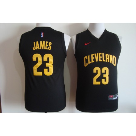 Men's Cleveland Cavaliers #23 LeBron James Black Fashion Stitched NBA Jersey