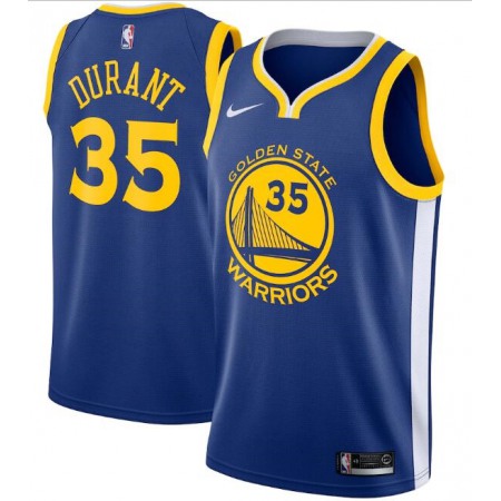 Men's Golden State Warriors #35 Kevin Durant Royal Icon Edition Swingman Stitched Jersey