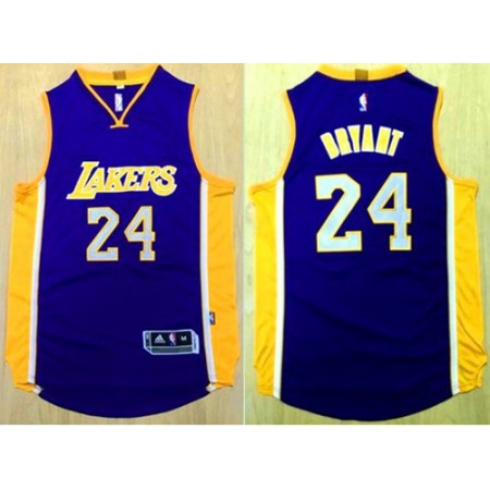 Revolution 30 Lakers #24 Kobe Bryant Purple Stitched NBA Jersey