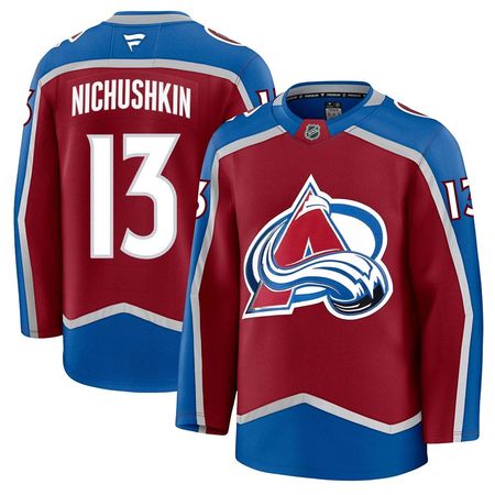 Men's Colorado Avalanche #13 Valeri Nichushkin Burgundy Home Premium Jersey