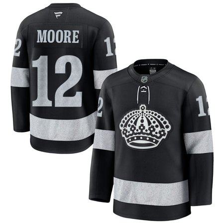 Youth Los Angeles Kings #12 Trevor Moore Black Alternate Jersey