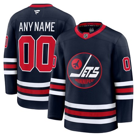 Youth Winnipeg Jets Navy Alternate Custom Jersey