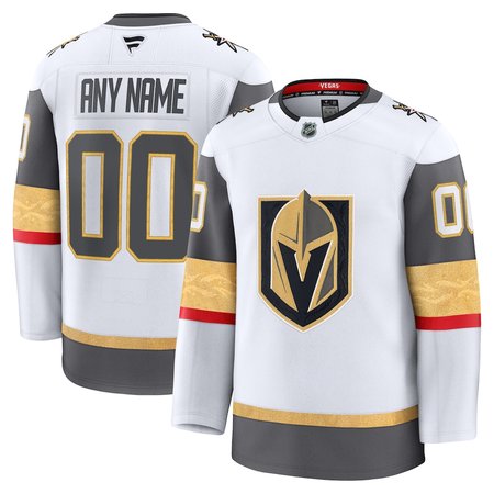 Youth Vegas Golden Knights White Away Custom Jersey