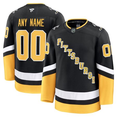 Youth Pittsburgh Penguins Black Alternate Custom Jersey