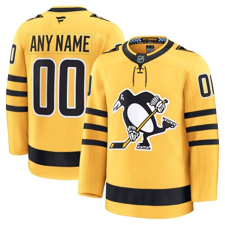 Youth Pittsburgh Penguins Gold Alternate Custom Jersey