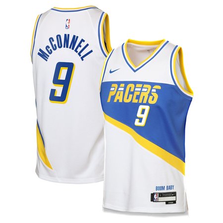 Men's Indiana Pacers #9 T.J. McConnell Nike White 2025/26 City Edition Swingman Jersey