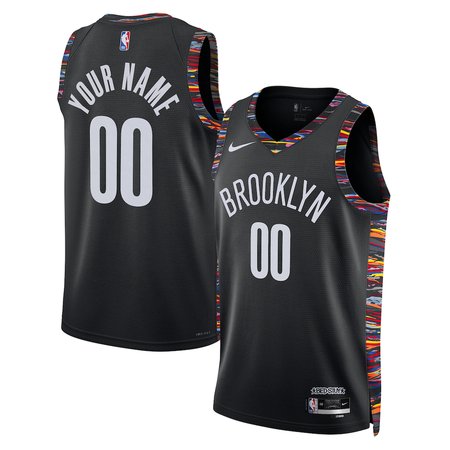 Women's Brooklyn Nets Nike Black 2025/26 City Edition Swingman Custom Jersey