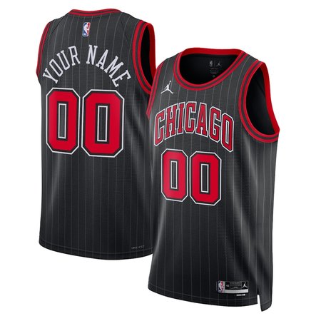 Men's Chicago Bulls Black 2022/23 Swingman Custom Statement Edition Jersey