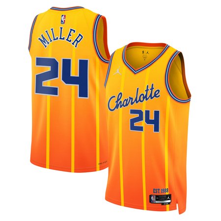Women's Charlotte Hornets #24 Brandon Miller Gold 2025/26 City Edition Swingman Jersey
