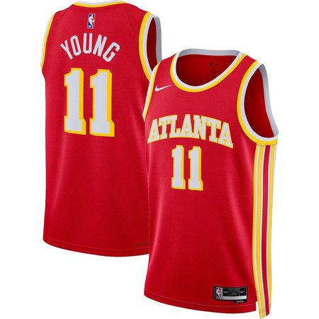 Men's Atlanta Hawks #11 Trae Young Nike Red Swingman Icon Edition Jersey