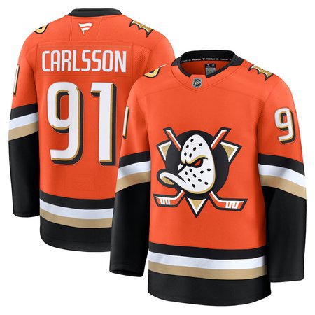 Youth Anaheim Ducks #91 Leo Carlsson Orange Home Jersey