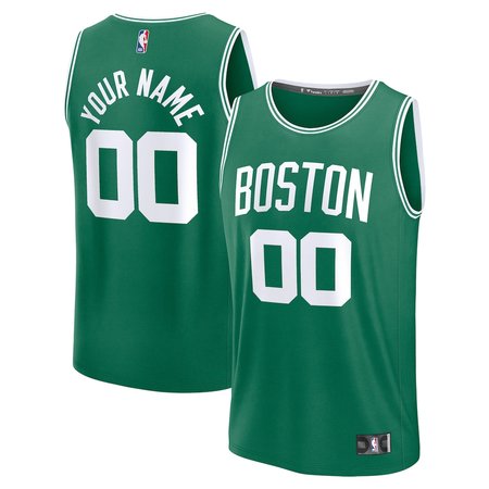 Women's Boston Celtics Kelly Green Fast Break Custom Icon Edition Jersey