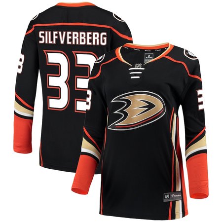 Women's Anaheim Ducks #33 Jakob Silfverberg Black Jersey