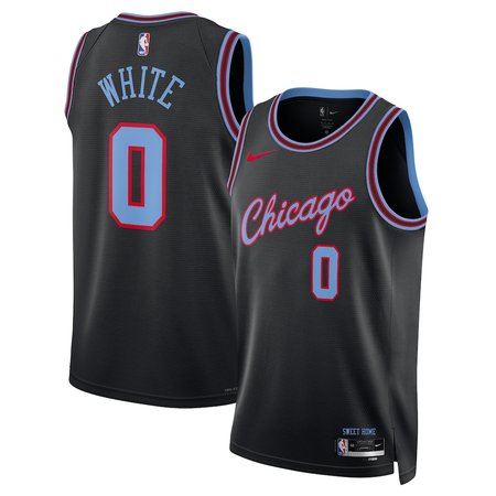 Men's Chicago Bulls #0 Coby White Nike Black 2025/26 City Edition Swingman Jersey