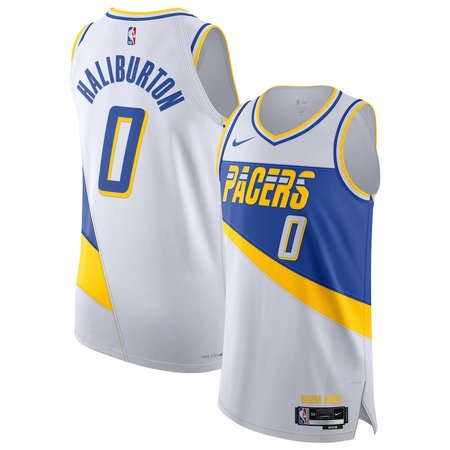 Men's Indiana Pacers #0 Tyrese Haliburton Nike White 2025/26 Authentic City Edition Jersey