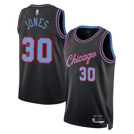 Women's Chicago Bulls #30 Tre Jones Nike Black 2025/26 City Edition Swingman Jersey