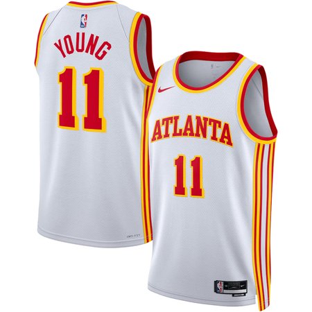 Men's Atlanta Hawks #11 Trae Young Nike White Swingman Association Edition Jersey
