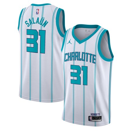 Women's Charlotte Hornets #31 Tidjane Salaun White Association Edition Swingman Jersey
