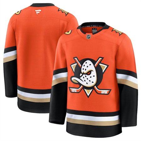 Youth Anaheim Ducks Blank Orange 2024-25 Home Stitched Hockey Jersey
