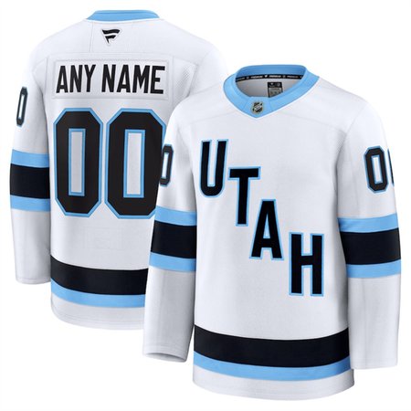Men's Utah Mammoth Custom White Stitched Premium Jersey