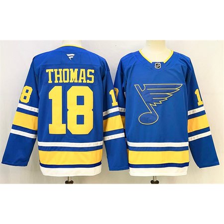 Men's St. Louis Blues #18 Robert Thomas Blue 2025 Stitched Hockey Premium Jersey