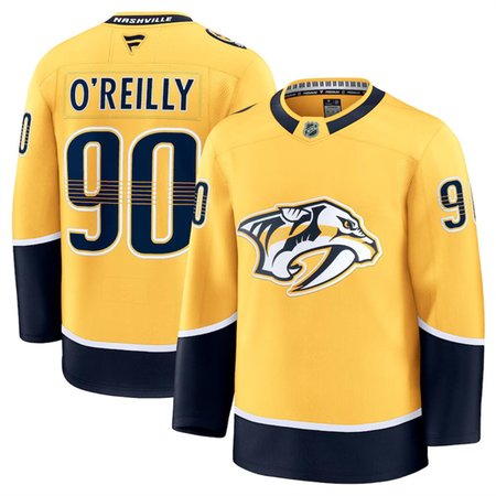 Men's Nashville Predators #90 Ryan O'Reilly Gold 2024-25 Home Stitched Hockey Premium Jersey