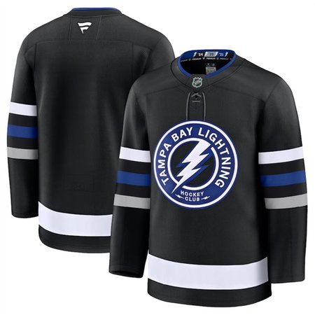 Youth Tampa Bay Lightning Blank Black 2024-25 Alternate Stitched Hockey Jersey