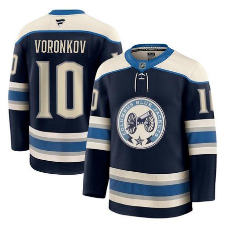Youth Columbus Blue Jackets #10 Dmitri Voronkov Navy 2024-25 Alternate Stitched Hockey Jersey