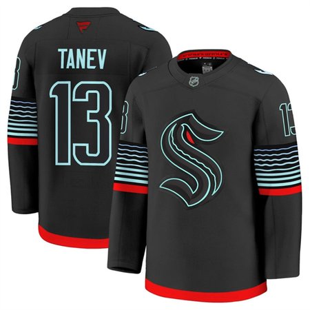 Youth Seattle Kraken #13 Brandon Tanev Black Alternate Stitched Hockey Jersey