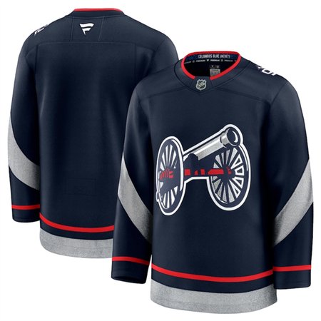 Youth Columbus Blue Jackets Blank Navy 2024-25 Stitched Hockey Jersey