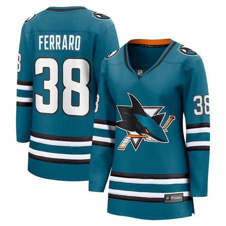 Women's San Jose Sharks #38 Mario Ferraro Fanatics Teal Home Player Jersey