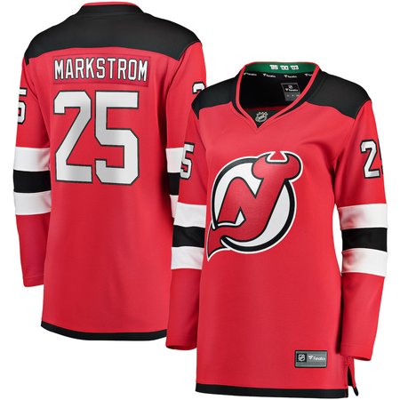 Women's New Jersey Devils #25 Jacob Markstrom Red Home Jersey