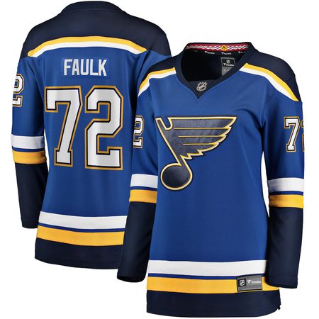Women's St. Louis Blues #72 Justin Faulk Blue Home Player Jersey