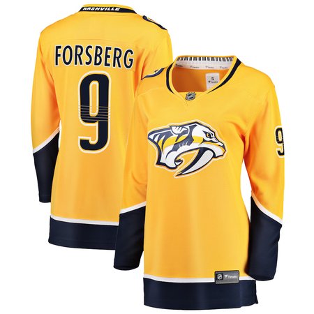 Women's Nashville Predators #9 Filip Forsberg Gold Player Jersey