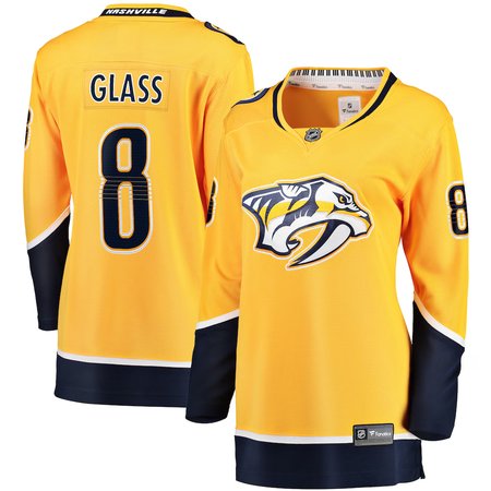 Women's Nashville Predators #8 Cody Glass Gold Home Player Jersey