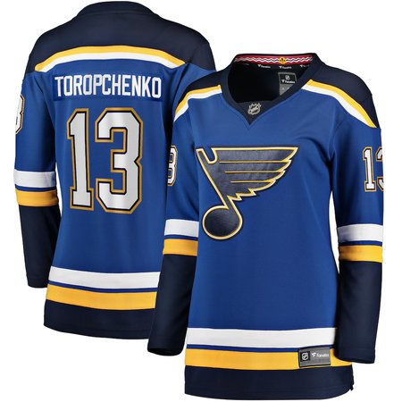 Women's St. Louis Blues #13 Alexey Toropchenko Blue Home Player Jersey