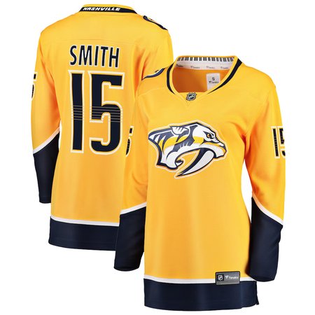 Women's Nashville Predators #15 Craig Smith Fanatics Gold Player Jersey