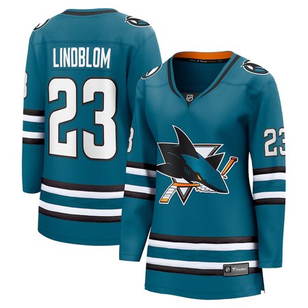 Women's San Jose Sharks #23 Oskar Lindblom Fanatics Teal Home Player Jersey