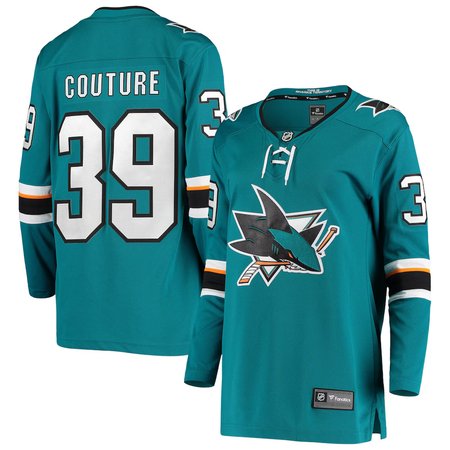 Women's San Jose Sharks #39 Logan Couture Fanatics Teal Home Player Jersey
