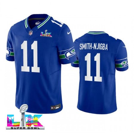 Youth Seattle Seahawks #11 Jaxon Smith-Njigba Royal Super Bowl LX F.U.S.E. Vapor Limited Stitched Football Jersey