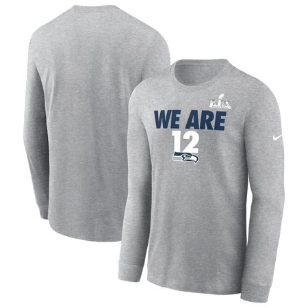 Men's Seattle Seahawks Heather Gray Super Bowl LX Fast As Fast Gets Long Sleeve T-Shirt