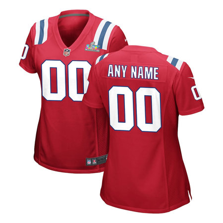 Women's New England Patriots Custom Red Super Bowl LX Game Jersey