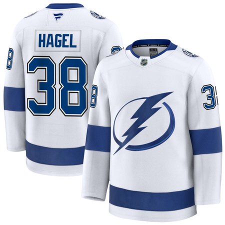 Men's Tampa Bay Lightning #38 Brandon Hagel White Premium Jersey