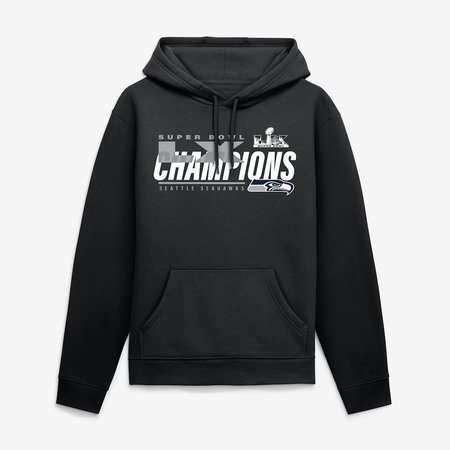 Men's Seattle Seahawks Black Super Bowl LX Champions Iconic Victory Hoodie