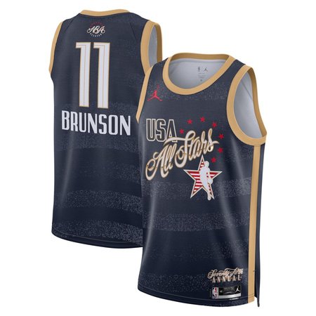 Women's 2026 NBA All-Star #11 Jalen Brunson Navy Game Swingman Jersey