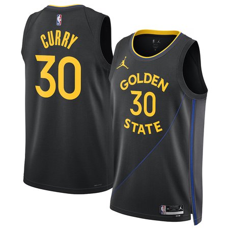 Women's Golden State Warriors #30 Stephen Curry Jordan Brand Black 2024/25 Swingman Statement Edition Jersey
