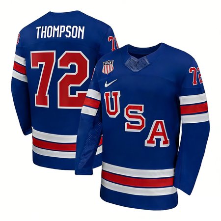 Youth USA Hockey #72 Tage Thompson Royal 2026 Home Replica Jersey